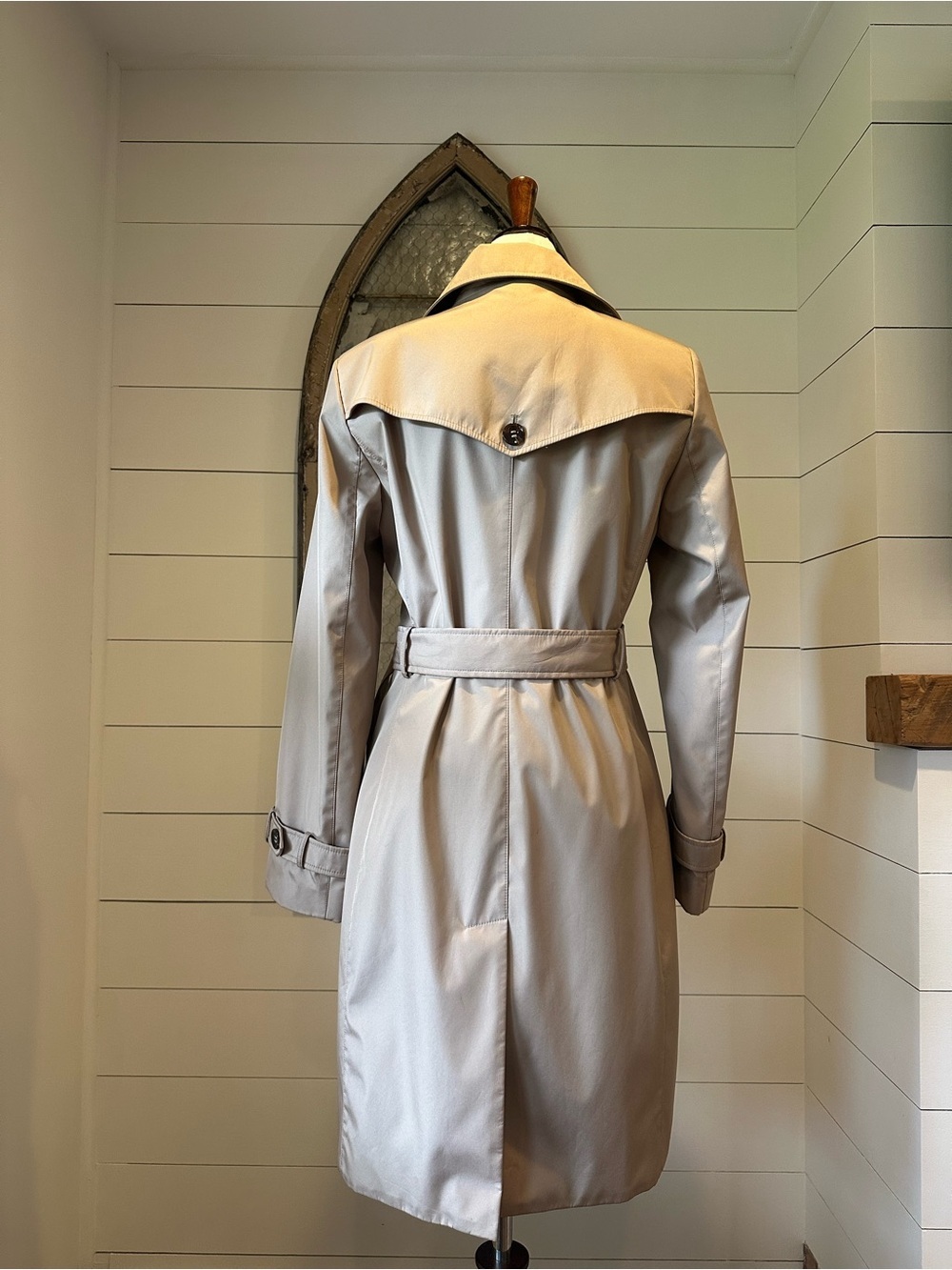 Calvin Klein Trench Coat Classic Double-Breasted Tan 90’s - Picture 3 of 12